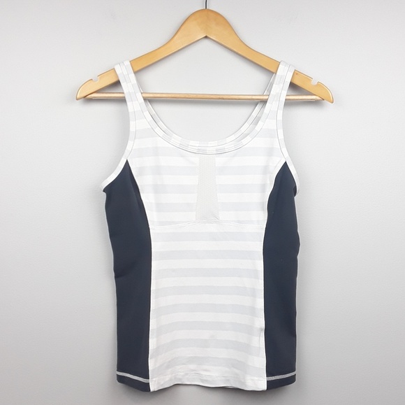 lululemon athletica Tops - Lululemon | Striped Mesh Panel Workout Tank Top